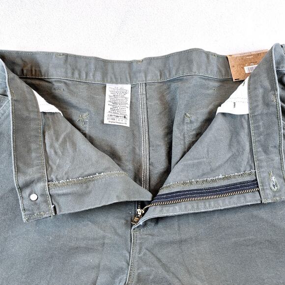 NWT Carhartt B11 MOS Washed Duck Work Dungaree Green Pants Loose Fit Men's 40x32 - Picture 11 of 11